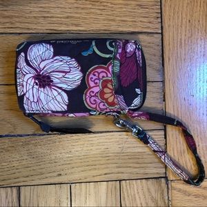 Vera Bradley tropical print wristlet